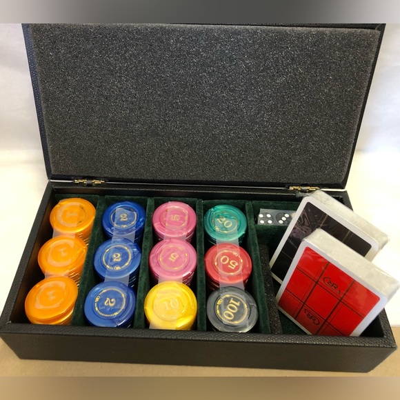 Renzo Romagnoli Luxury Leather Small Poker Set Made in Italy - Picture 1 of 6